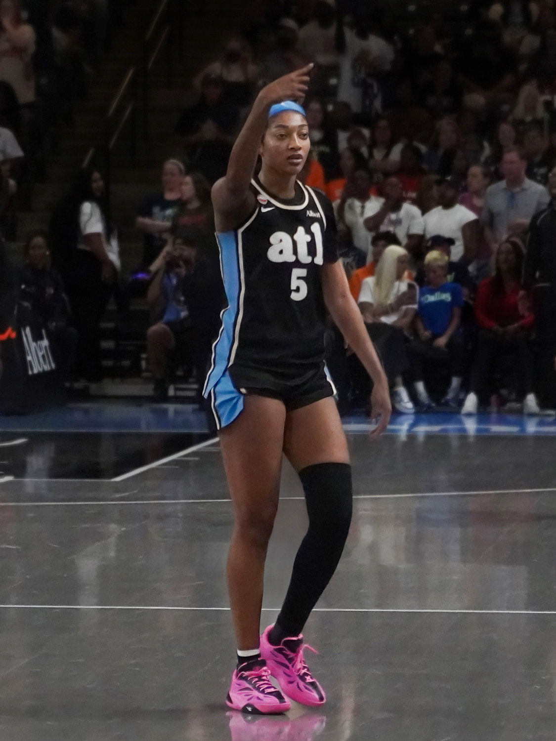 Angel Reese in Atlanta Dream colors, 2026.