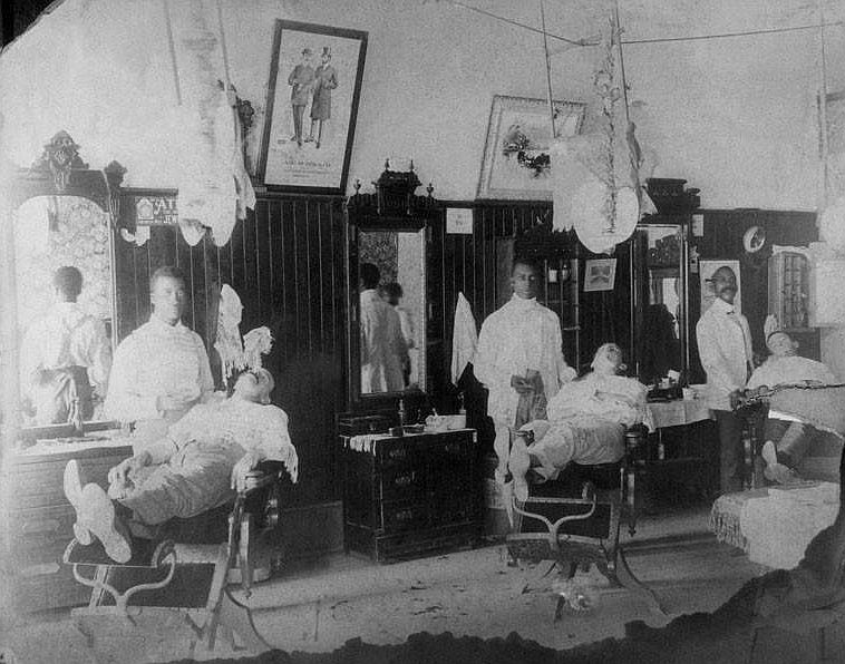 African-American barbershop, Aberdeen, Miss., c.1920