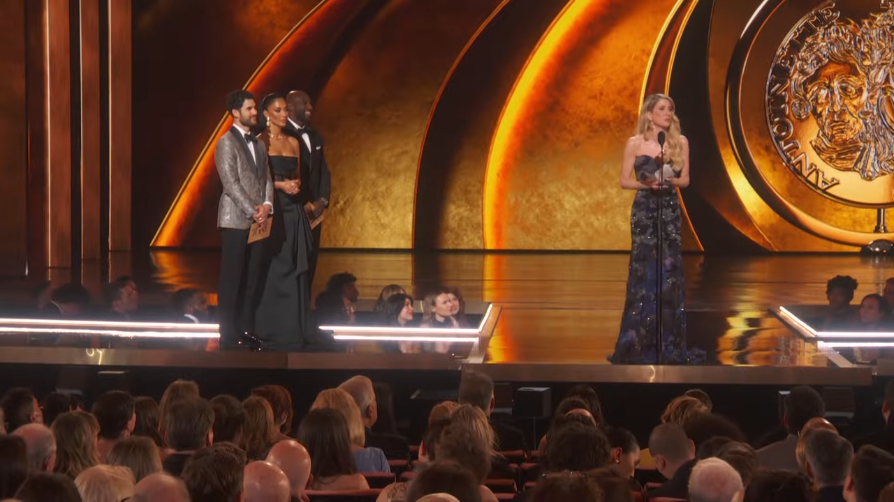 Caissie Levy accepts the 2026 Tony Award for Best Actress in a Leading Role in a Musical