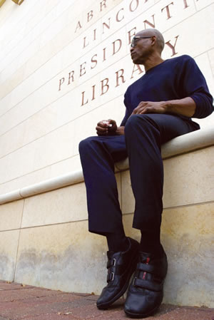 Choreographer Bill T. Jones at the Abraham Lincoln Presidential Library, Springfield, Illinois.