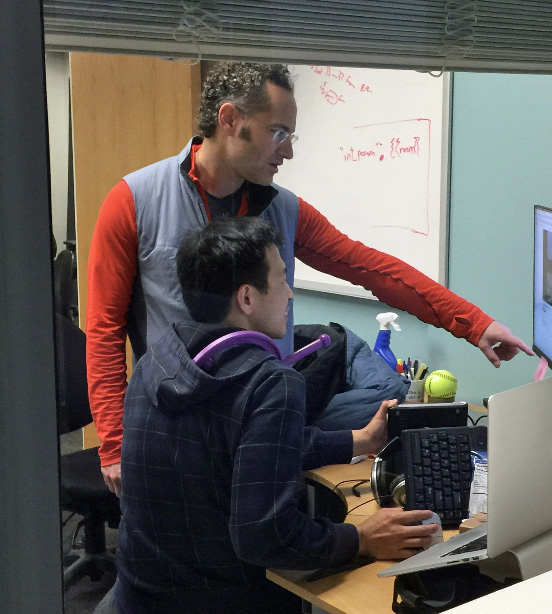 Alex Karp, co-founder and chief executive of Palantir Technologies, at work.