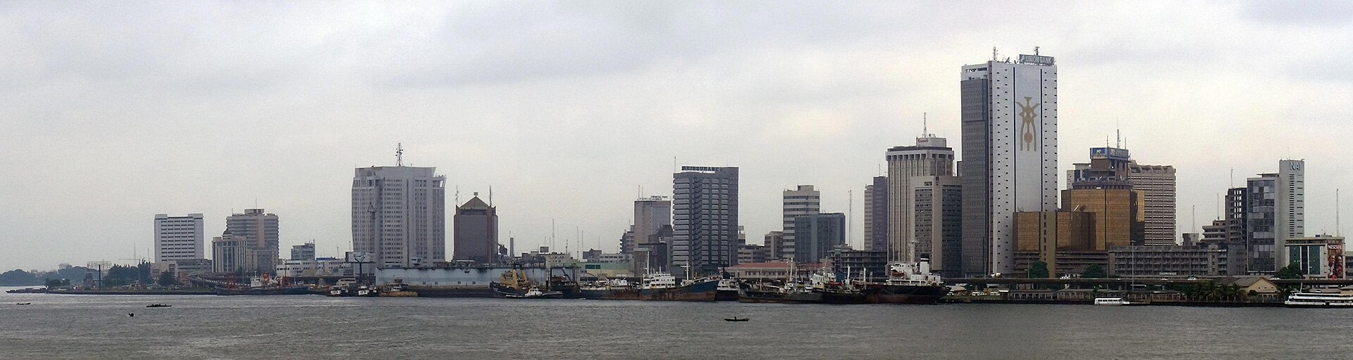 Skyline of the Marina district, Lagos, Nigeria