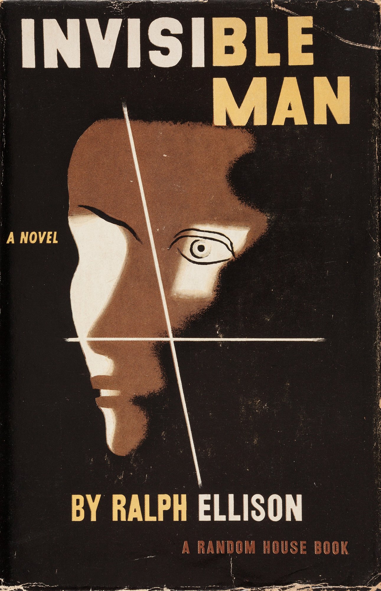 First-edition dust jacket of Invisible Man (1952) by Ralph Ellison, designed by E. McKnight Kauffer.