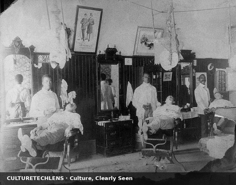 African-American barbershop, Aberdeen, Miss., c.1920 — CultureTechLens