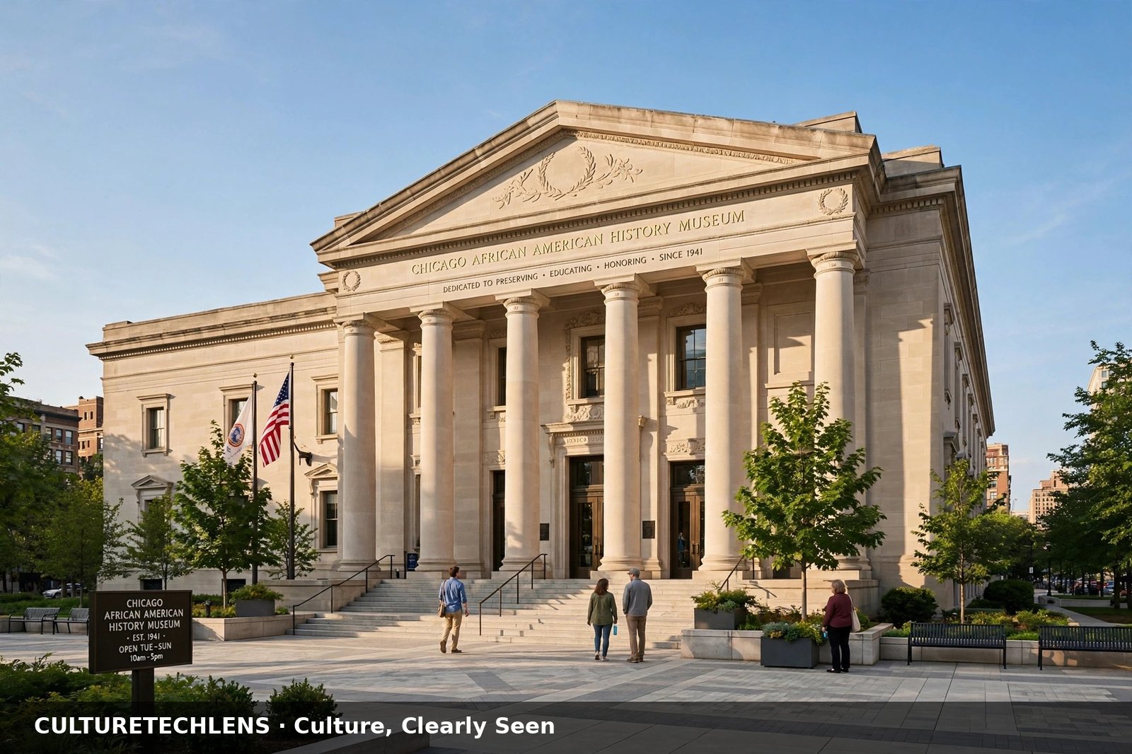 An African American history museum in Chicago at golden hour — CultureTechLens