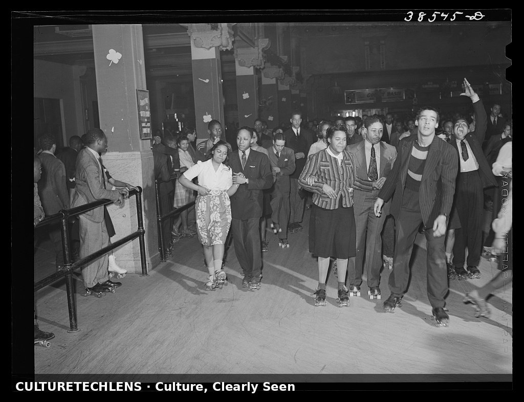 Roller skating at the Savoy Ballroom on Saturday night. Chicago, Illinois, 1941 — CultureT