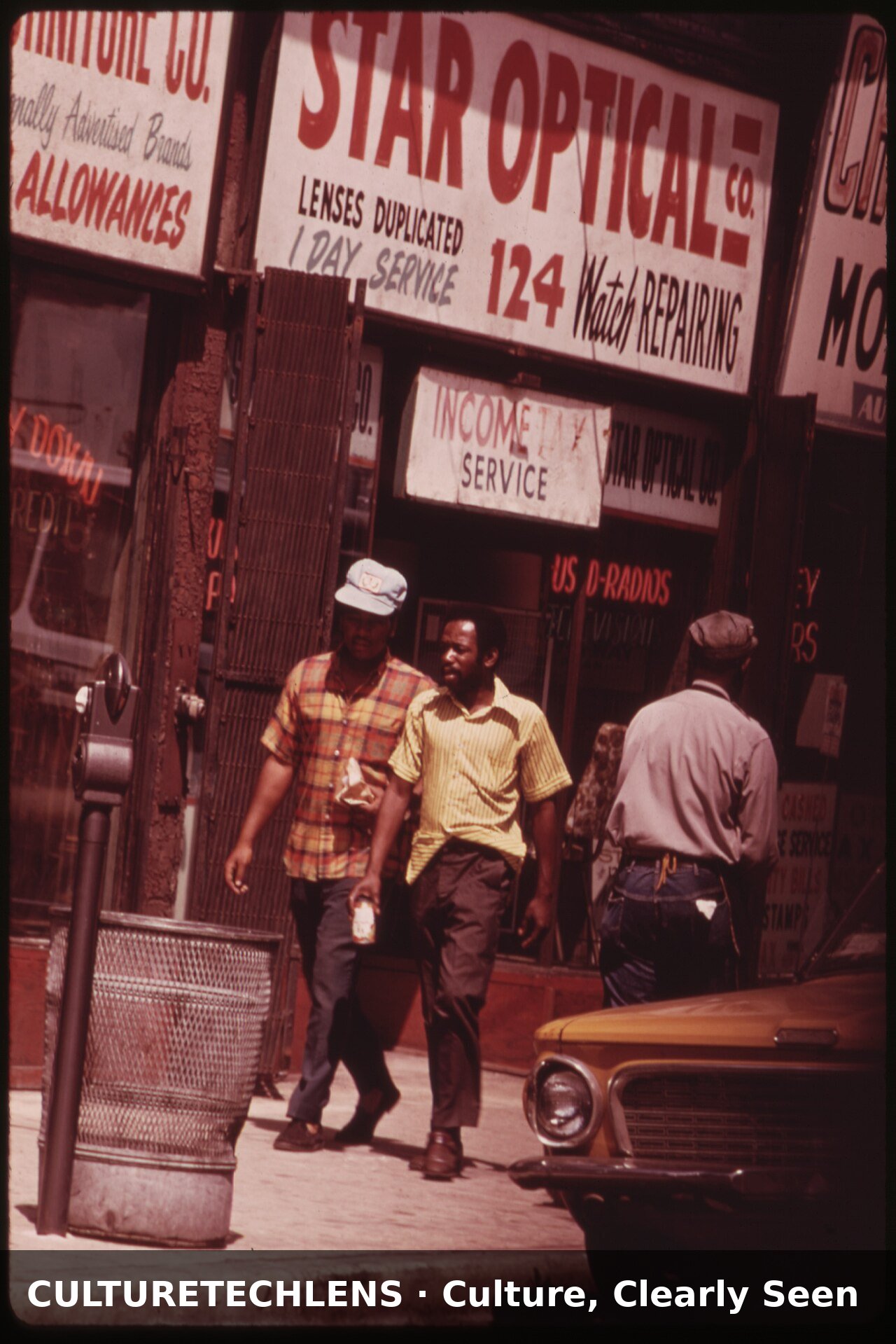Ghetto street scene in chicago on the south, 1973