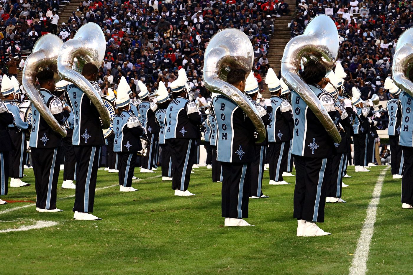 Jackson State’s ‘Sonic Boom of the South’ marching band, 2021 SWAC Championship