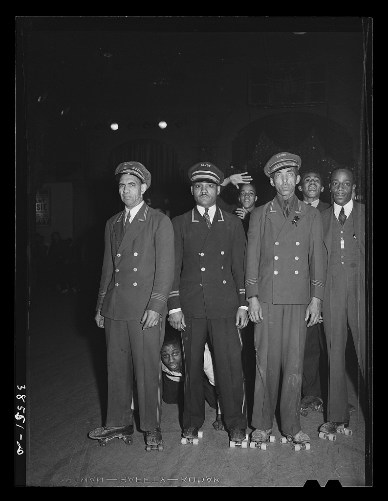 Instructors in roller skating at Savoy Ballroom. Chicago, Illinois, Chicago, 1941