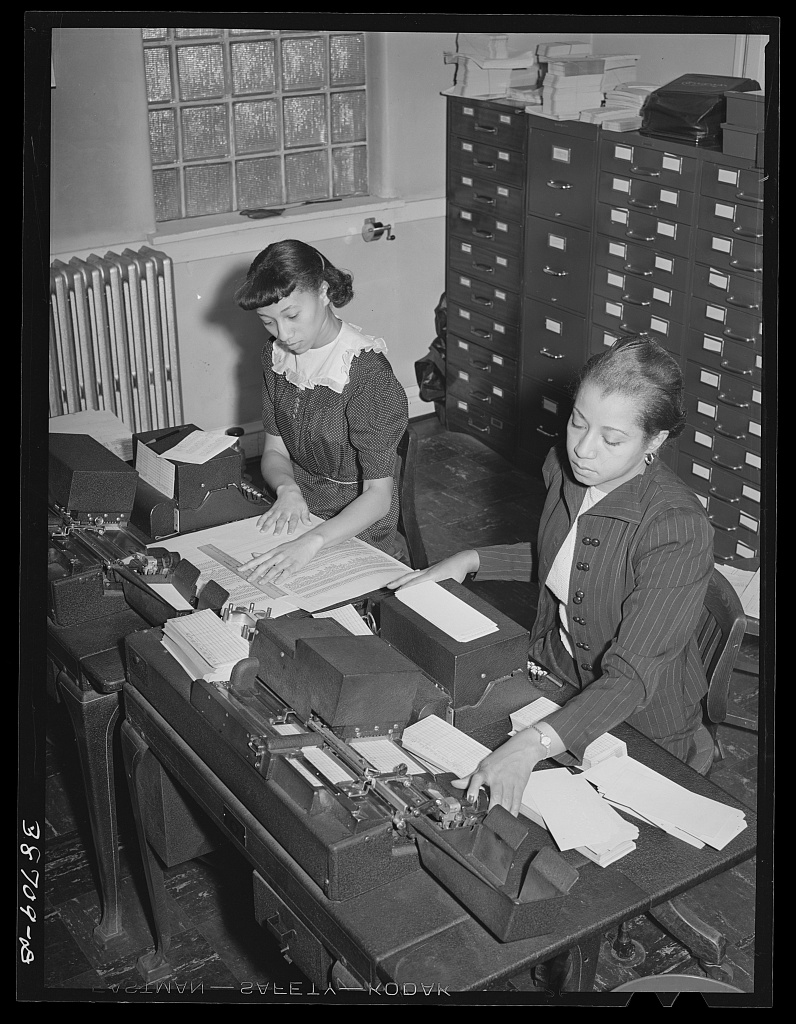 Office workers at a Black Chicago insurance company, 1941