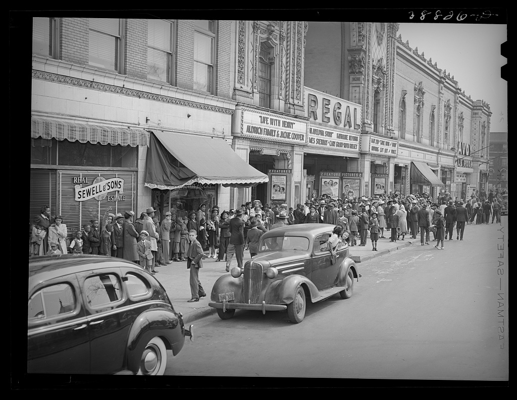 The movies are popular in the Negro section of Chicago, Illinois, Chicago