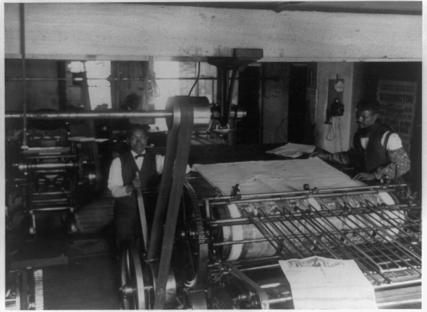 Press room of the Richmond Planet newspaper, 1899