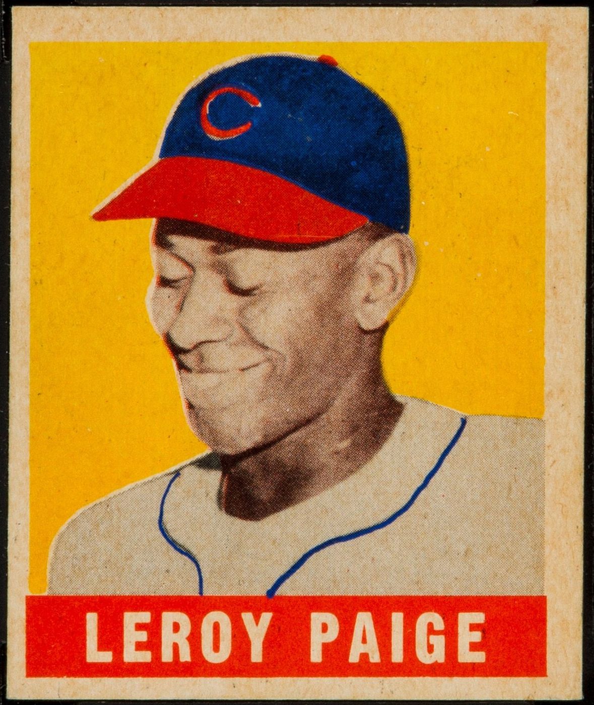 Satchel Paige — 1948 Leaf baseball card portrait