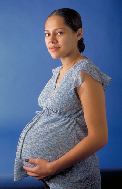 A pregnant woman at a WIC clinic in Virginia